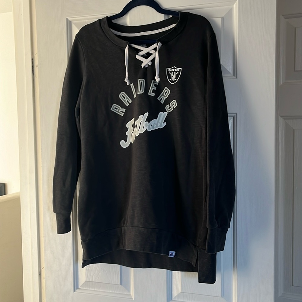 Raiders Football League Pullover Majestic Size Large